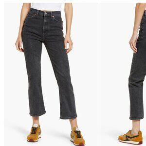 Re/Done 70s Crop Boot Jean stone noir black